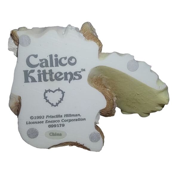 Enesco Calico Kittens Love Heart Signage Plaque 1992 #699179 Ruffle Cat Figurine - Picture 7 of 9